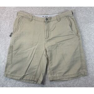 Columbia Men's 35 Shorts Tan Brown Hiking Utility Outdoor Gorp 11" Inseam